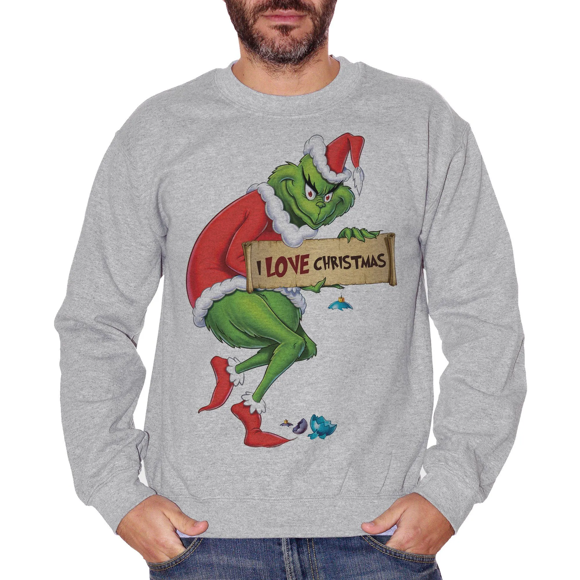 Felpa Girocollo Grinch I Love Christmas - FILM